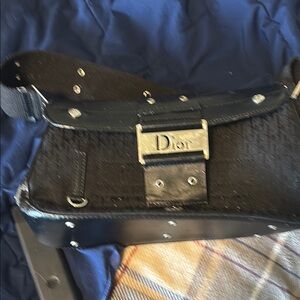 Dior Black Belt Bag with Silver Hardware